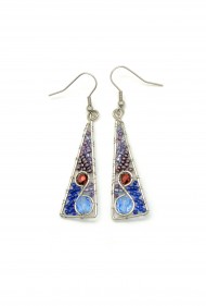 Triangle Crystal Bead Earrings